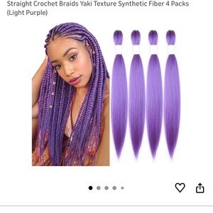 Vibrant Lavender Crochet Braids - 4 Pack